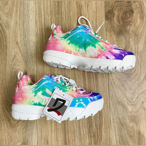 Fila Girls Disrupter II 3XM01064-775 Multicolor Casual Shoes Sneakers Size 3 NWT